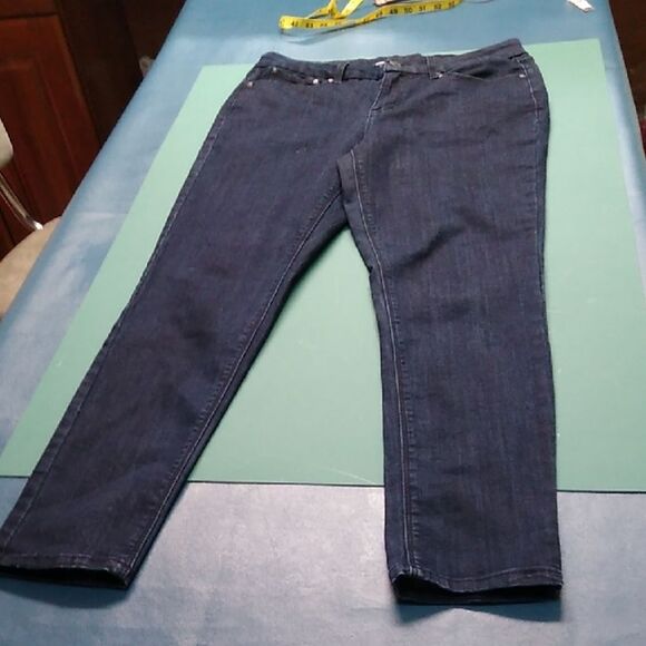 Seven7 Midnight Blue Denim Women's 12 Tummyless High Rise Skinny - Picture 1 of 10